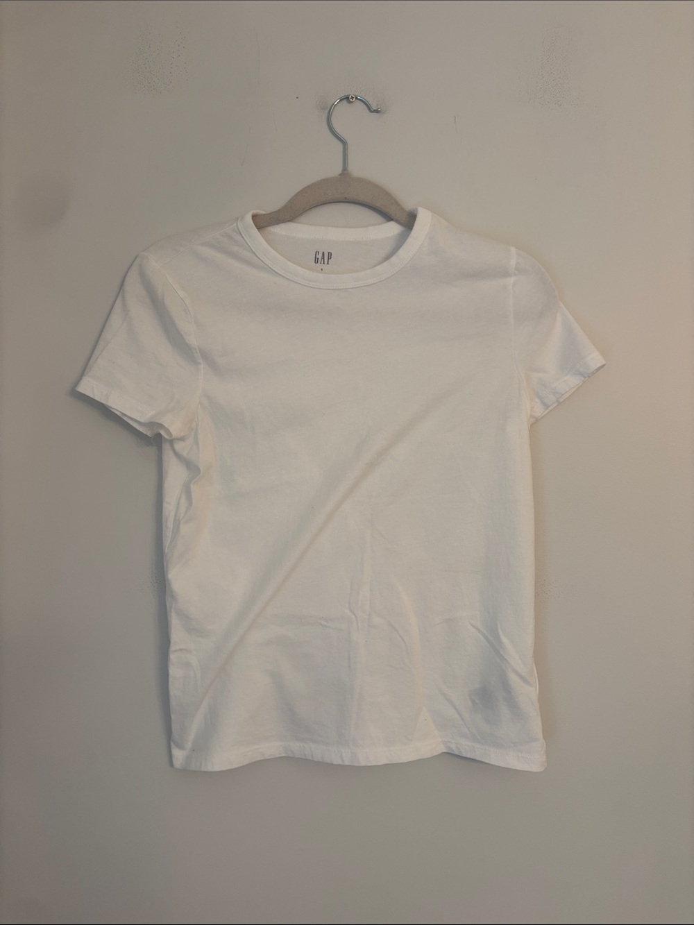 GAP White Crew Neck Short-Sleeve Tee Size Small